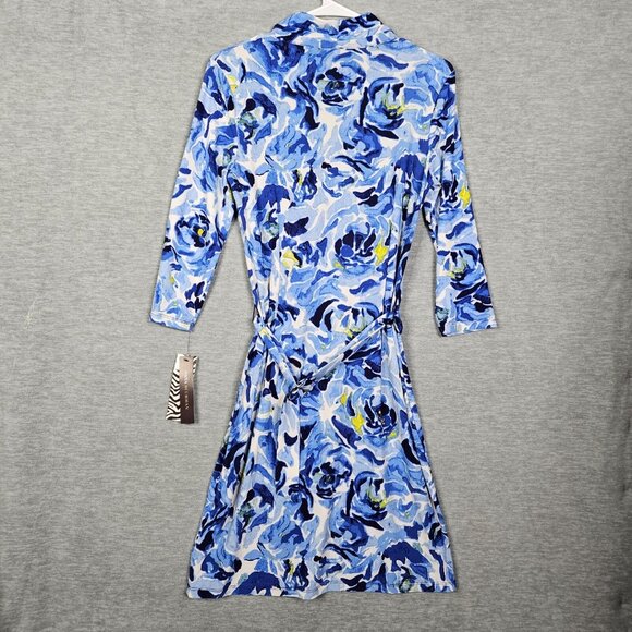 Dana Buchman Women's Stretch Shimmer Wrapped Dress Size XS NEW - Picture 2 of 12